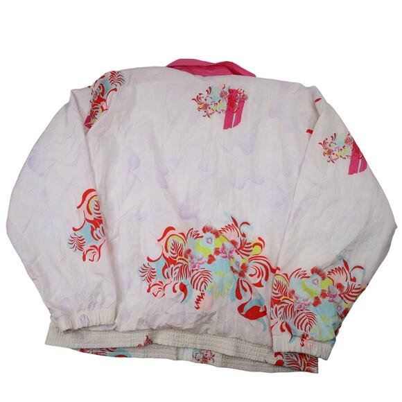 Vintage Sergio Tacchini Floral Print Allover Design Windbreaker Jacket - Picture 12 of 13